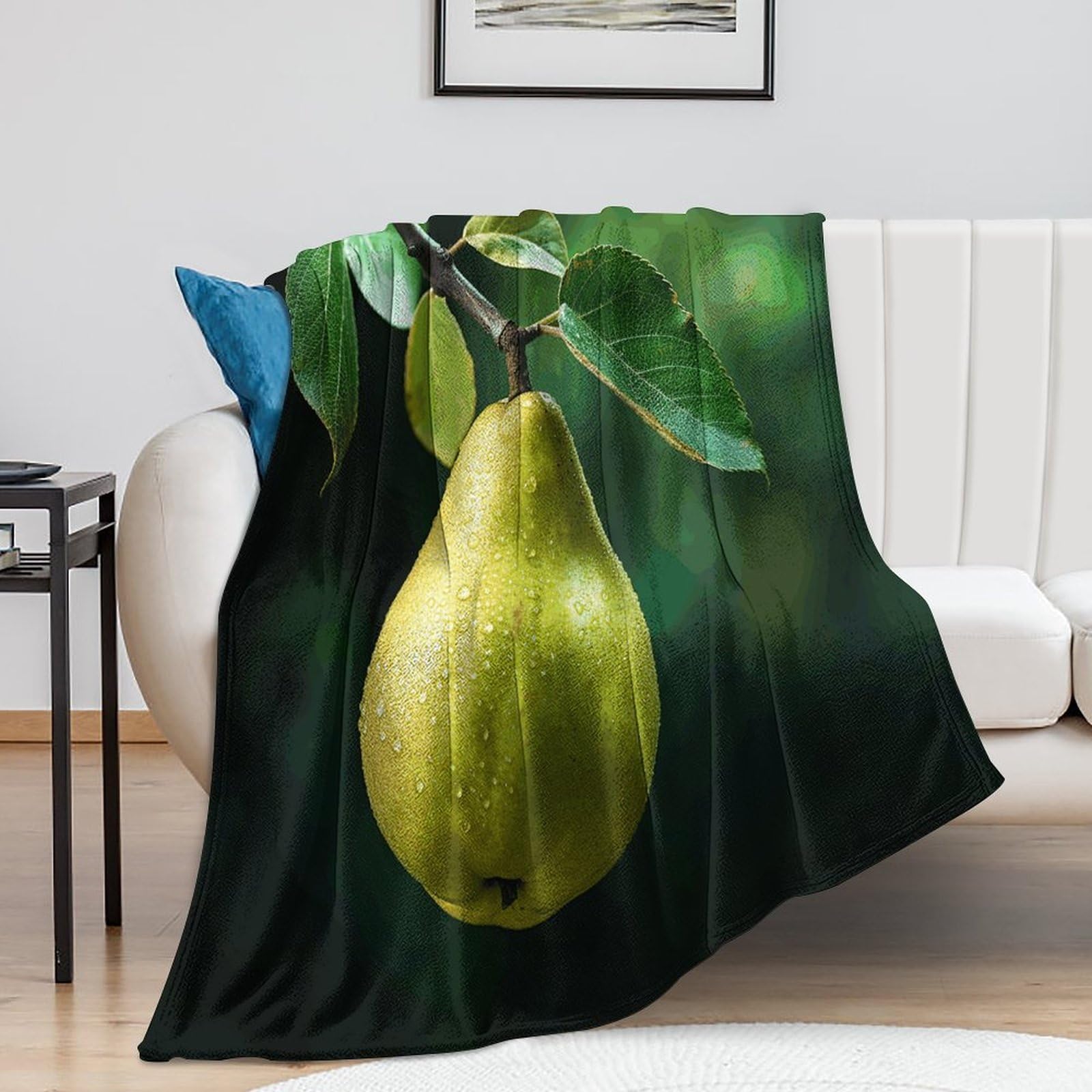 Couverture de lit poires en tissu pelucheux premium et super doux