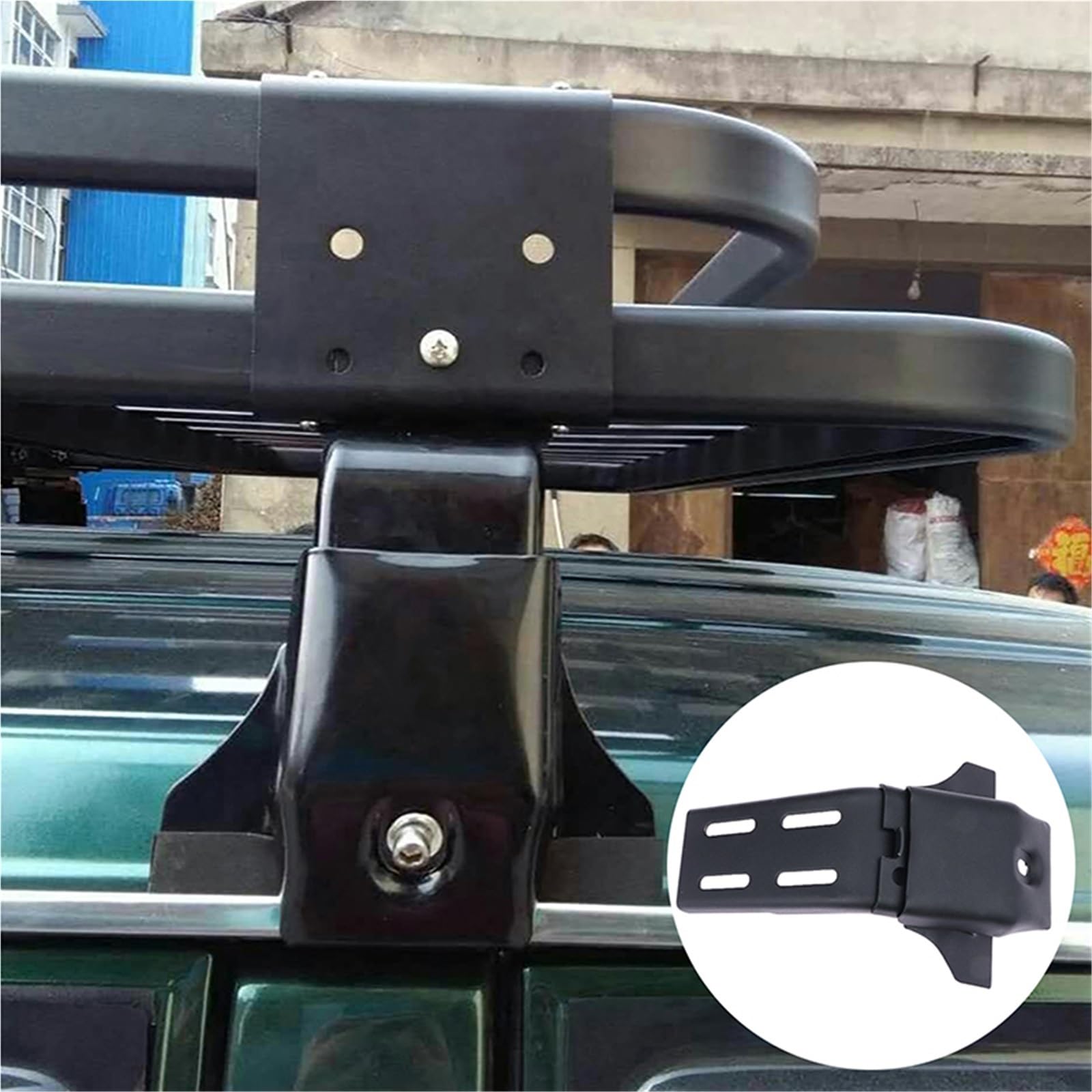 Uchwyt na bagażnik dachowy do rynny, adapter montażu bagażniku dachowym SUV-a/MPV Zestaw mocowań silnika(A1)