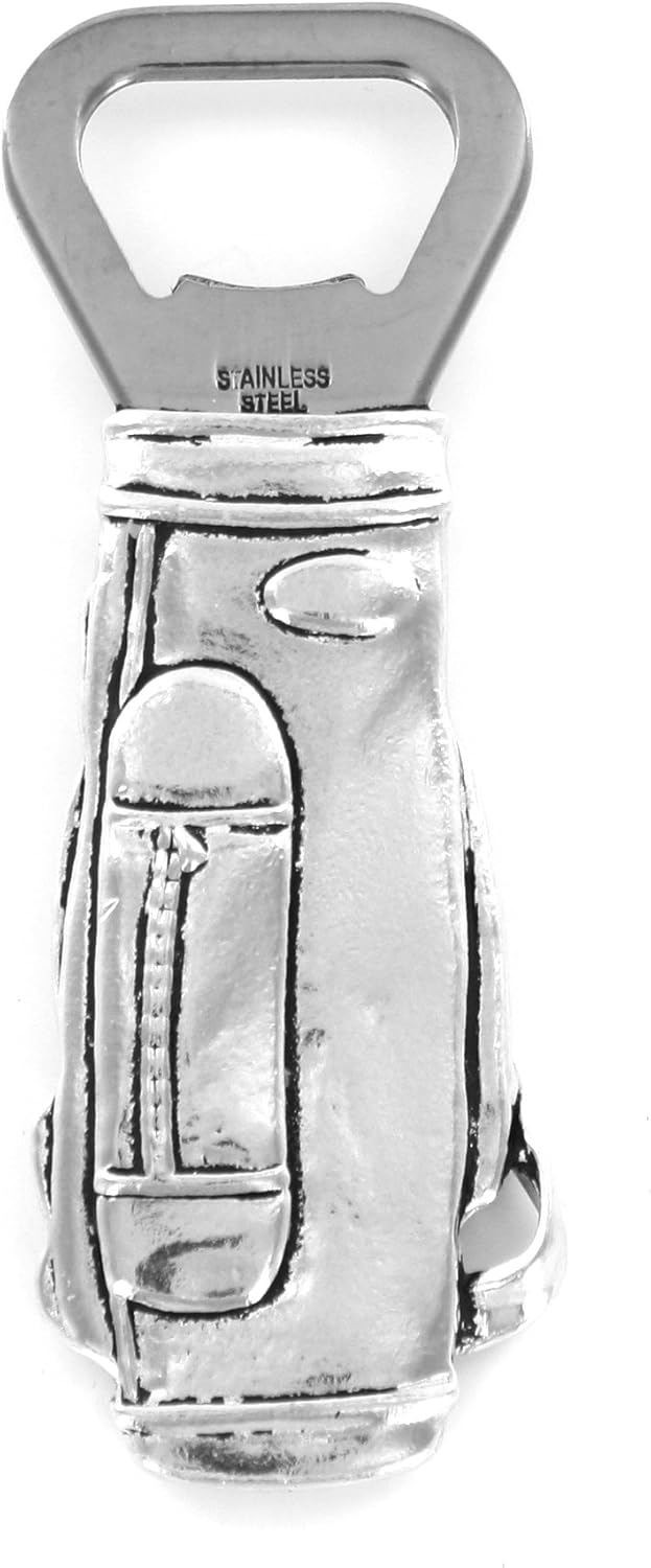 Flash Deals - 60% OFF Basic Spirit Golf Bag Pewter Bottle Cap Opener Caddy Eighteen Holes Golfer Sportsman One-Day Sale: Up to 40% Off Basic Spirit Golf Bag Pewter Bottle Cap Opener Caddy Eighteen Holes Golfer Sportsman