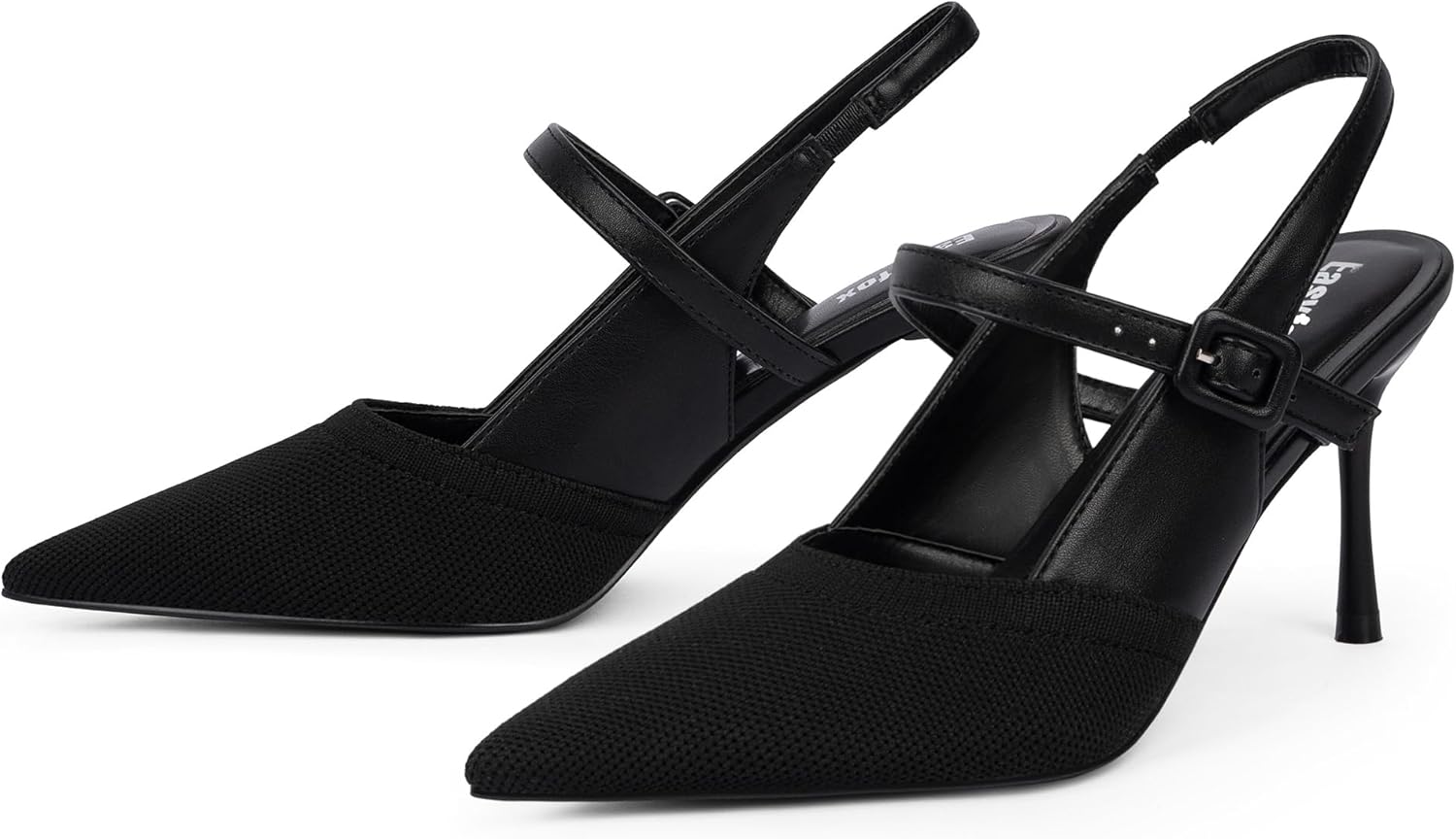 Closed Toe Heels for Women Pointed Toe Stiletto Knitted Slingback Heels Womens Pumps Wedding Dress Shoes - Image 5