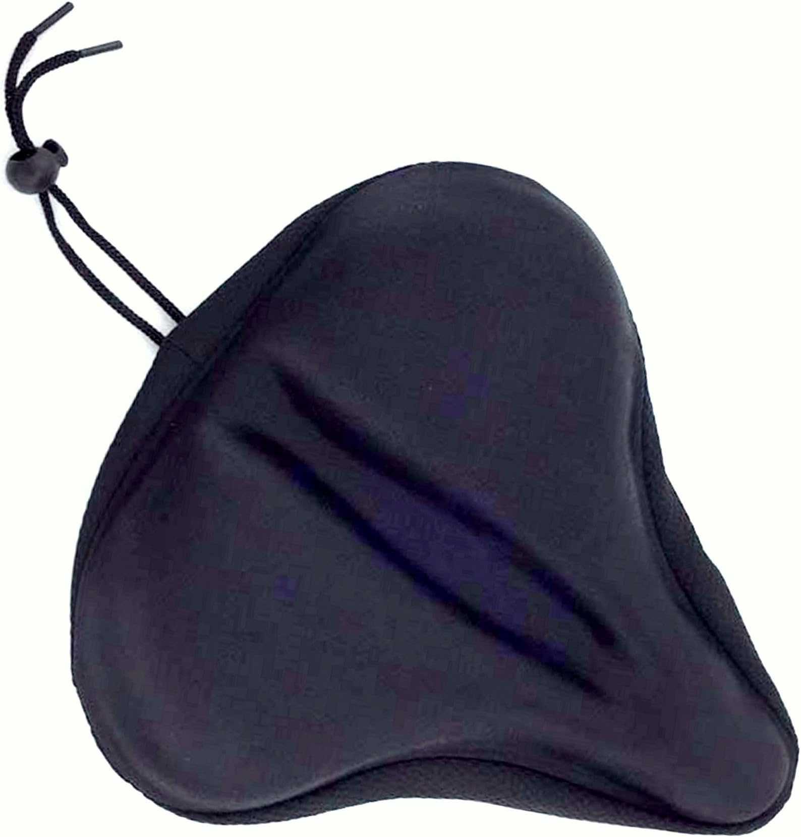 LARGE Bike Seat Cover, Gel Padded Sponge Bike Seat Cushion for Bicycles, Mountain Bikes, Stationary & Spin Bikes, Easy to Install Bicycle Seat Cushion Cover for Men & Women. 11 x 10.6 Inches Black