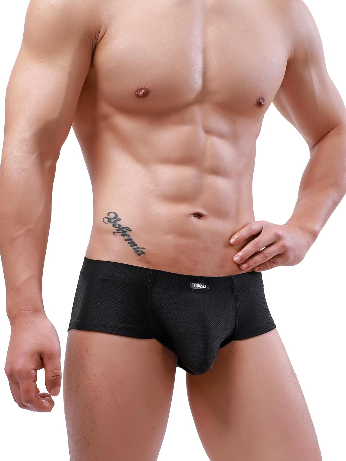 iKingsky Men's Cheeky Bulge Briefs Sexy Brazilian Back Mens Underwear Stretch Seamless Pouch Under Panties - Image 2