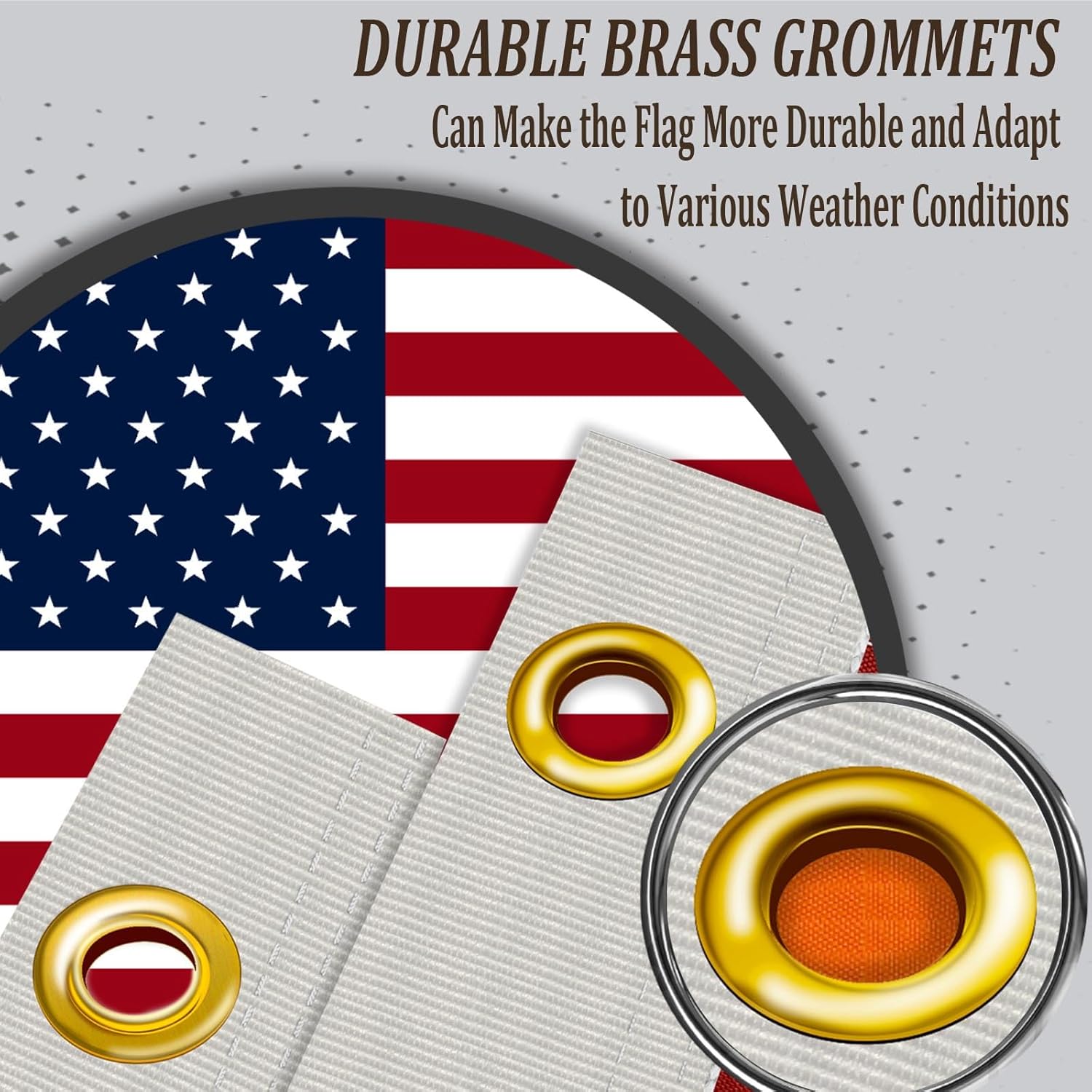 American Flags for Outside 3x5 US Flag Heavy Duty Double Sided United States American Flag Banner Outdoor 3 Ply Polyester Material with 2 Metal Grommets