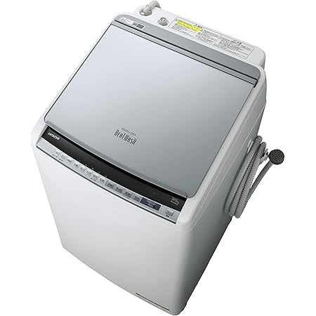 日立 タテ型洗濯乾燥機 ビートウォッシュ 洗濯9kg/洗濯~乾燥5kg 本体幅57cm 本体日本製 BW-DV90E S シルバー