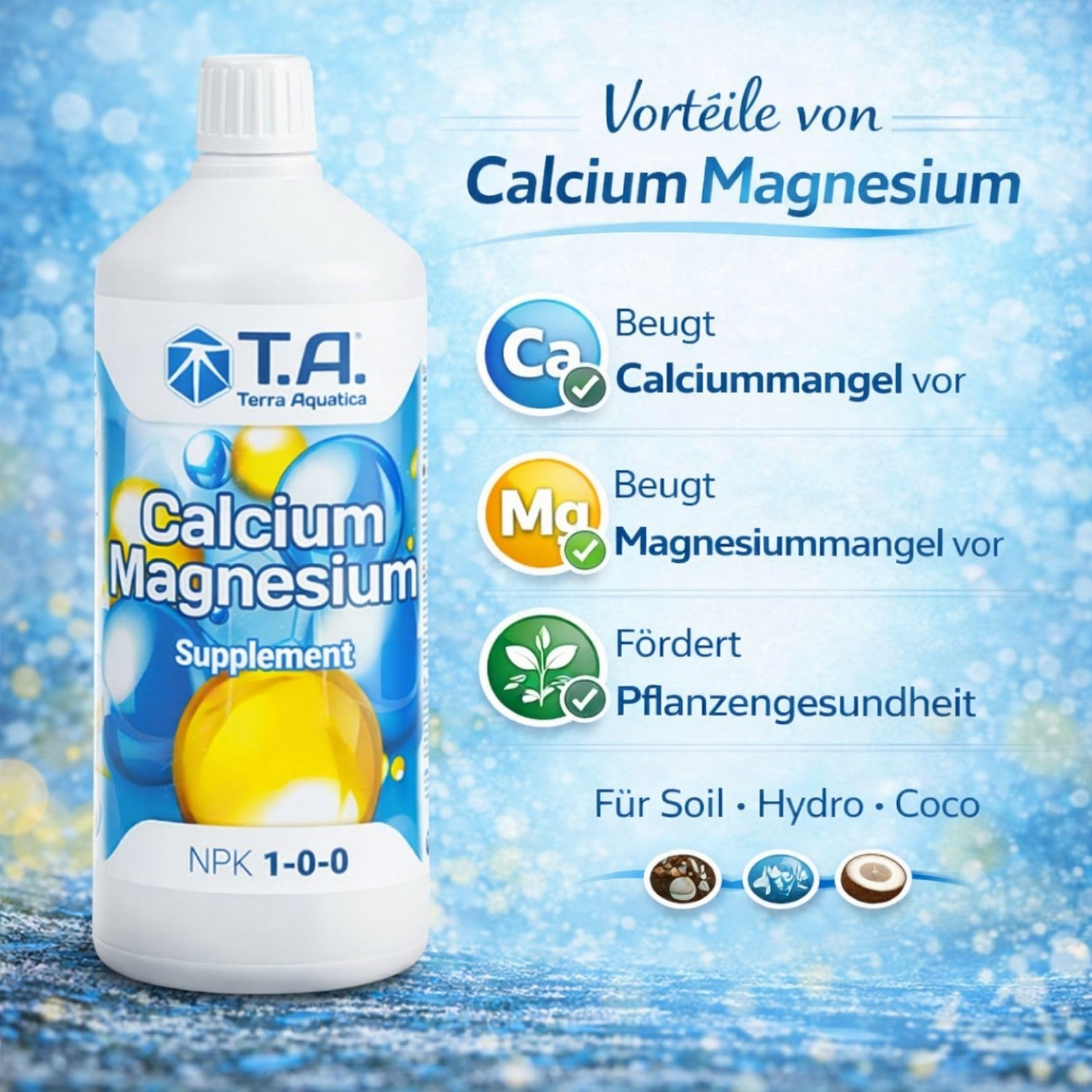Weedness T.A. Calcium Magnesium 10 Liter - Naturdünger NPK Dünger Grow Flüssig Bio Organischer Tomaten Gurken