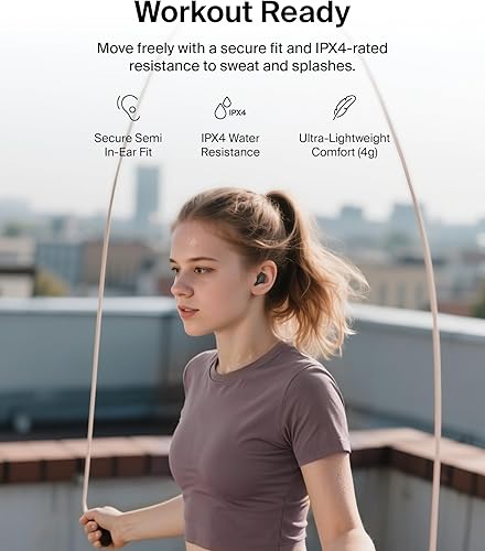 Miniatura 4 de Belkin SoundForm Anywhere - Auriculares inalámbricos, ligeros, auriculares Bluetooth con comodidad de larga duración, IPX4 impermeable para iPhone,