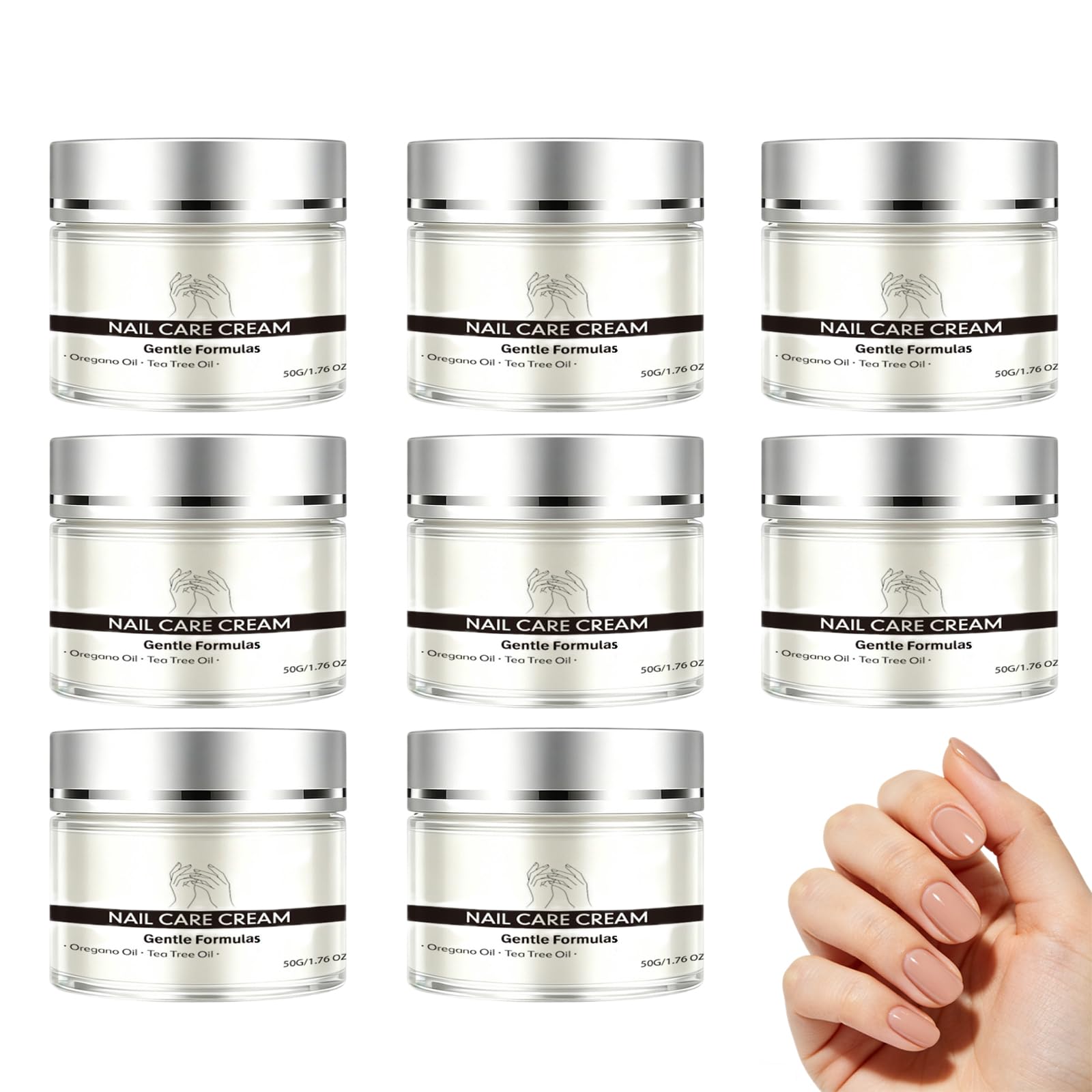 Crème renforçante ongles faibles et endommagés, répare les fissures. (8PCS)