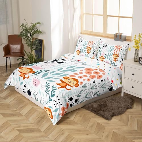 Vista 96 de Erosebridal Funda de edredón de zorro kawaii, juego de ropa de cama de zorro de dibujos animados, funda de edredón con 2 fundas de almohada para Fox