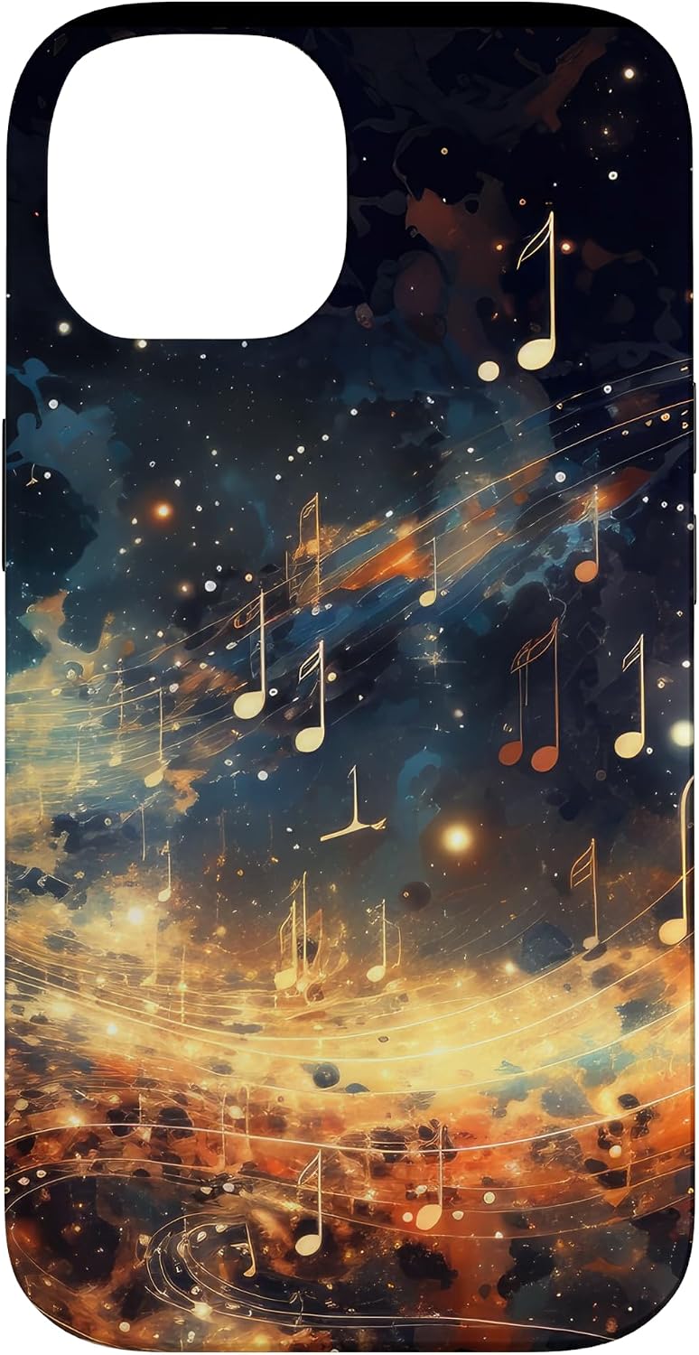 Space Music Notes Case for iPhone 14