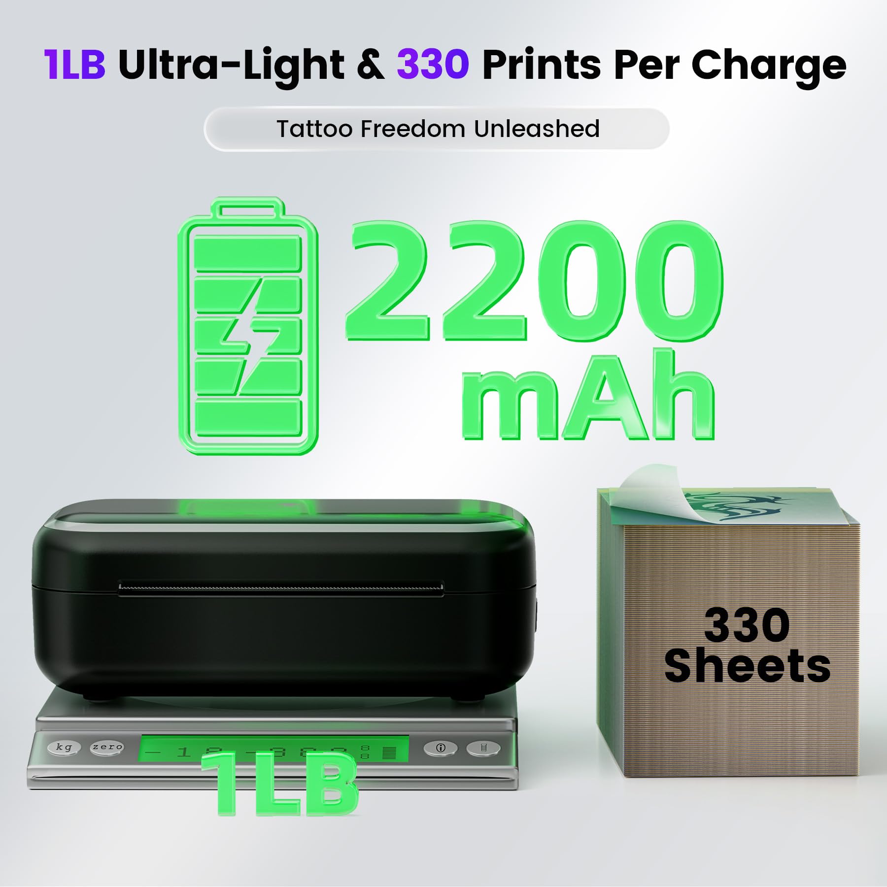 Tattoo Stencil Printer, TP31 Mini Thermal Tattoo Printer Machine with 30pcs Transfer Paper, Bluetooth Stencil Printe for Temporary Tattoos, Artists & Beginners, Compatible with Smartphone & Tablet 2