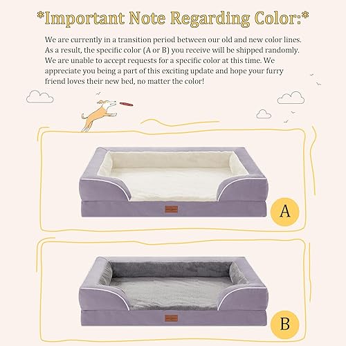 Miniatura 260 de Comfort Expression - Cama ortopédica para perros extragrandes, 53 x 42 pulgadas, cama impermeable y de apoyo de espuma con cojines removibles, con