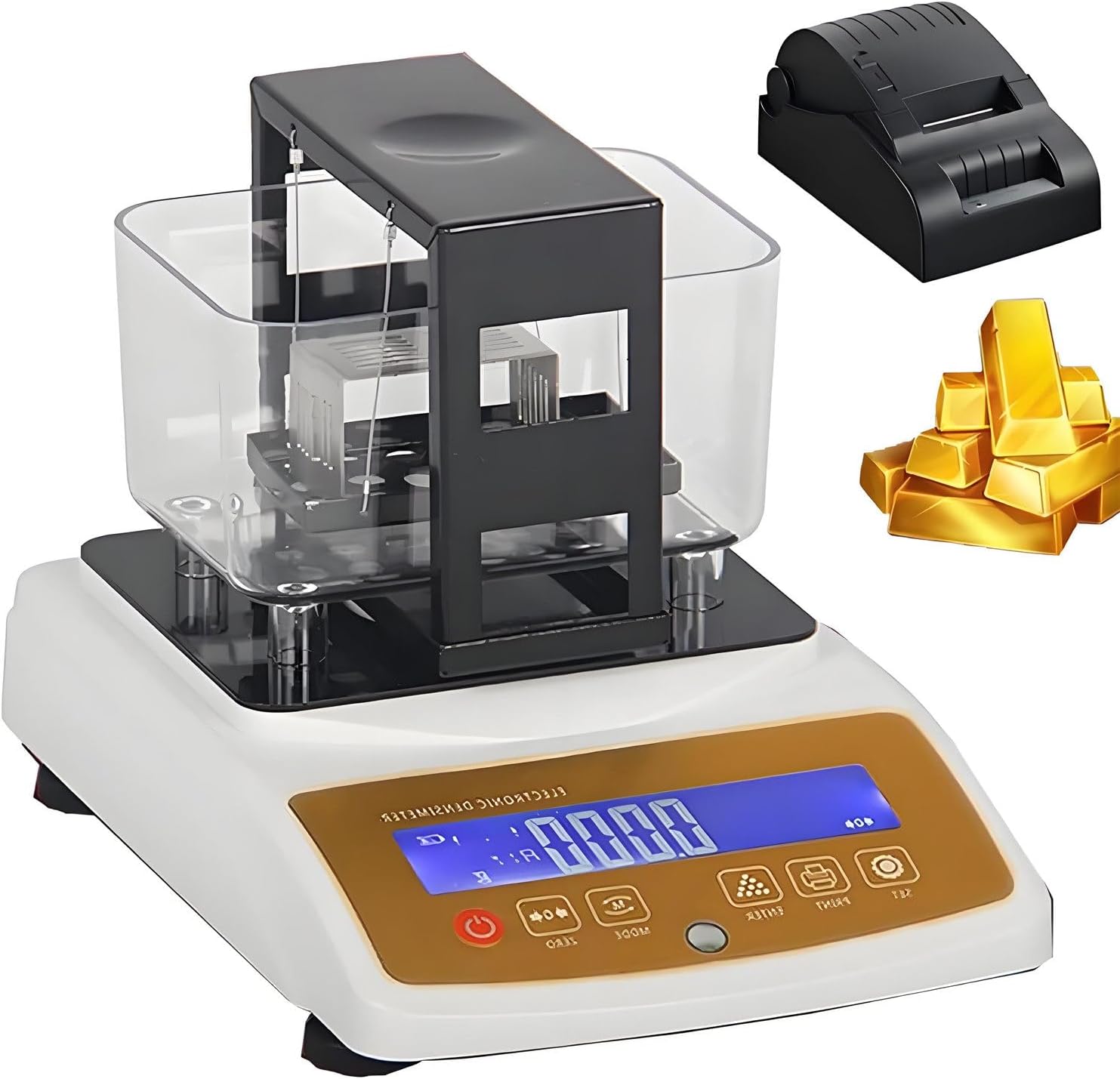 Gold Purity Content Detector, Gold and Silver Density Meter, Precious Metals Testing Machine with Printer