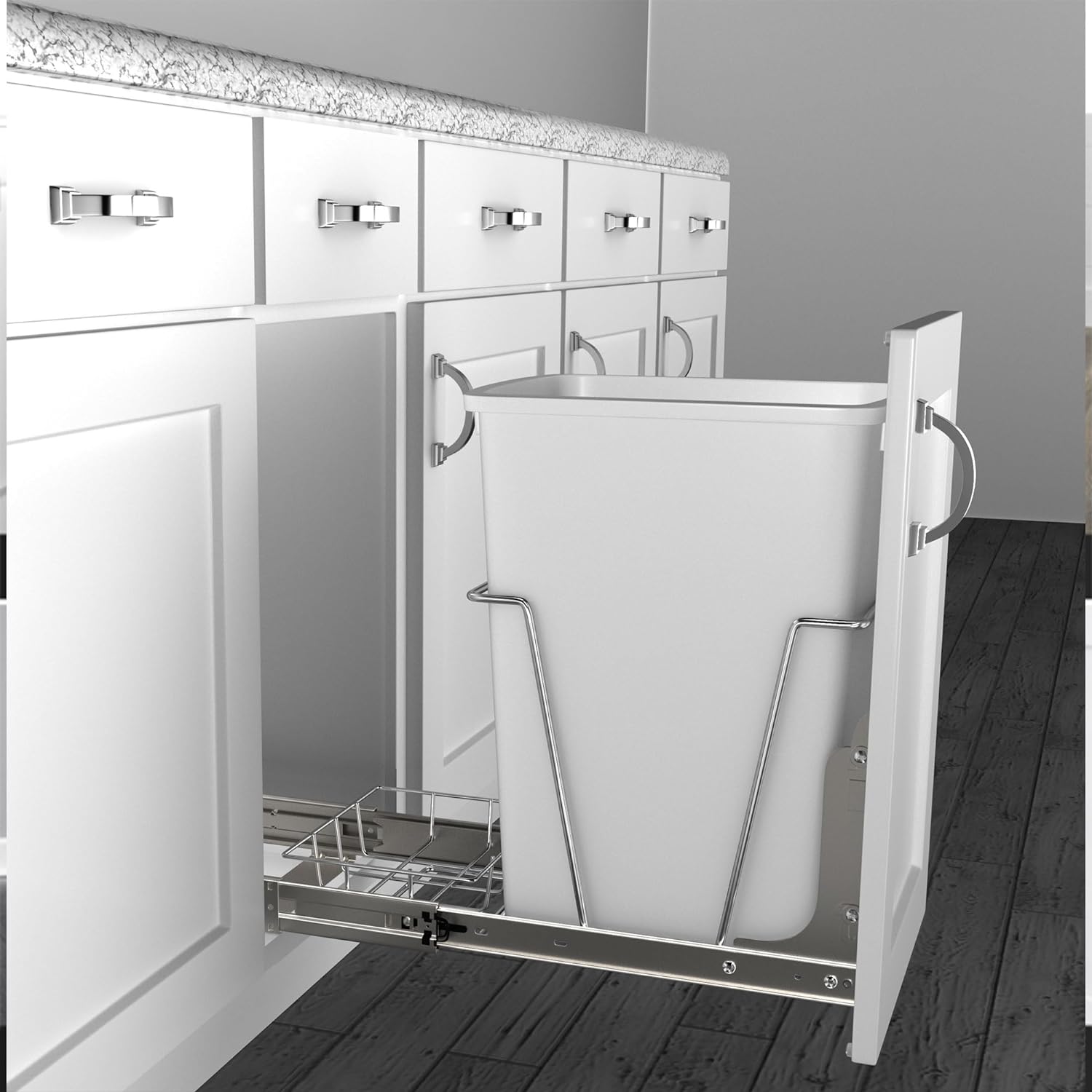 Rev-A-Shelf Cabinet Door Mount Kit for Kitchen Base Cabinet Organizers, Pullout Storage Shelves and Drawers, Trash Cans, 5WB-DMKIT