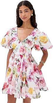 【AJE】ゴージャス３D花柄アイボリー色ワンピEtta Mini Dress AJE】ゴージャス3D花柄アイボリー色ワンピEtta Mini Dress (Aje