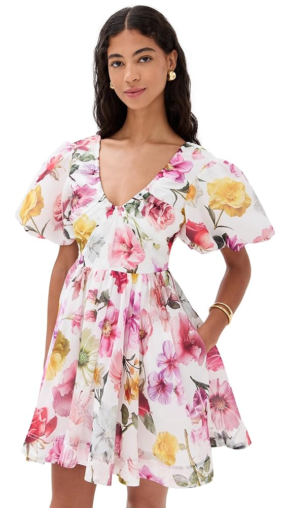 Aje Women's Fleur Mini Dress, Collage Floral, 0 at Amazon