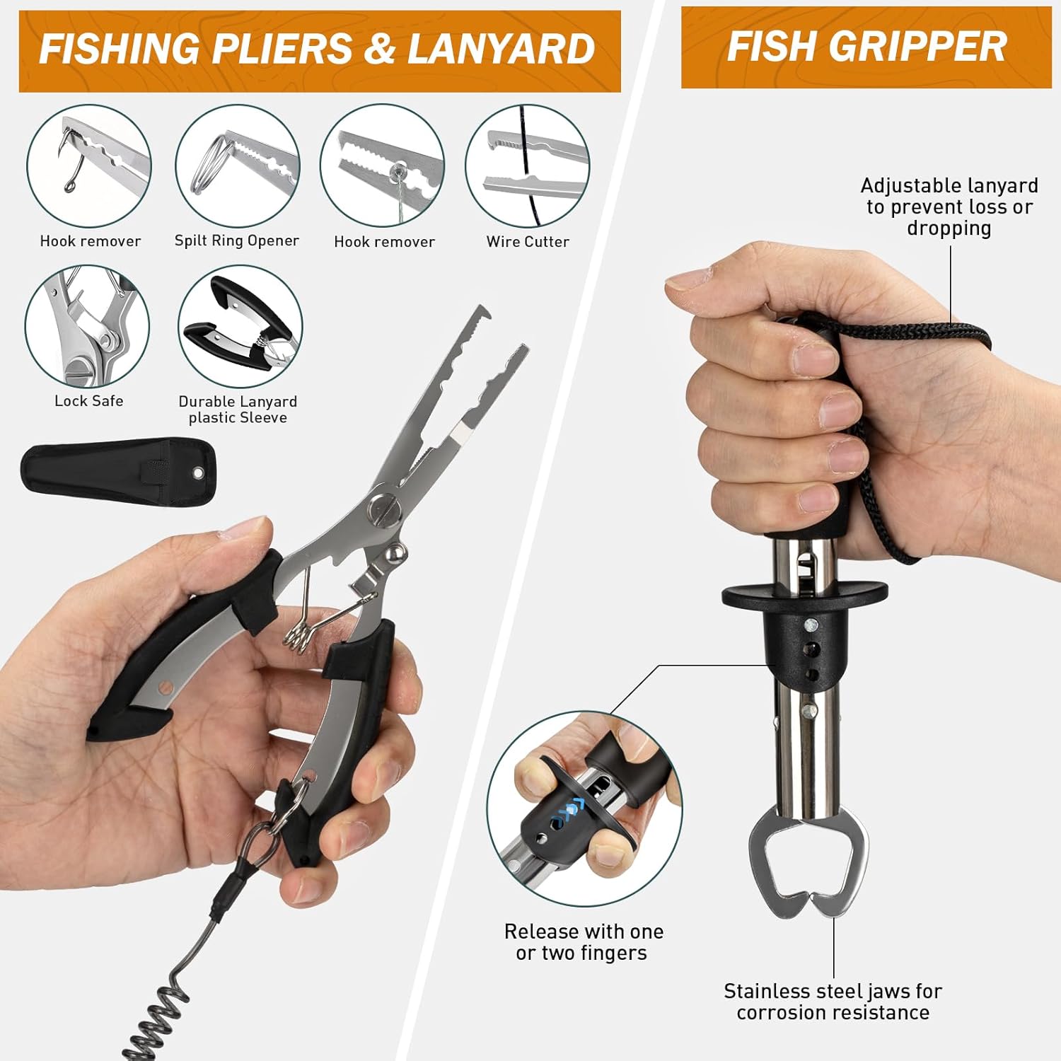THKFISH 85Pcs Fishing Tool Kit, Fishing Backpack with Tackle Boxes Included, Fishing Tackle Kit Include Fishing Bait Lure Gear Kit, Fishing Pliers, Fish Hook Remover, Lip Gripper
