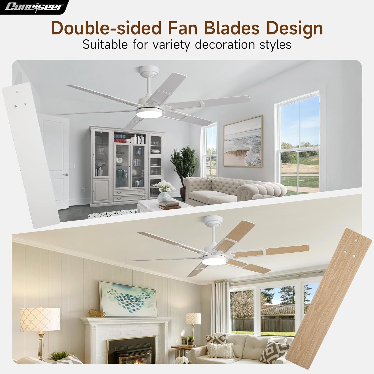Double-sided Fan Blades Design