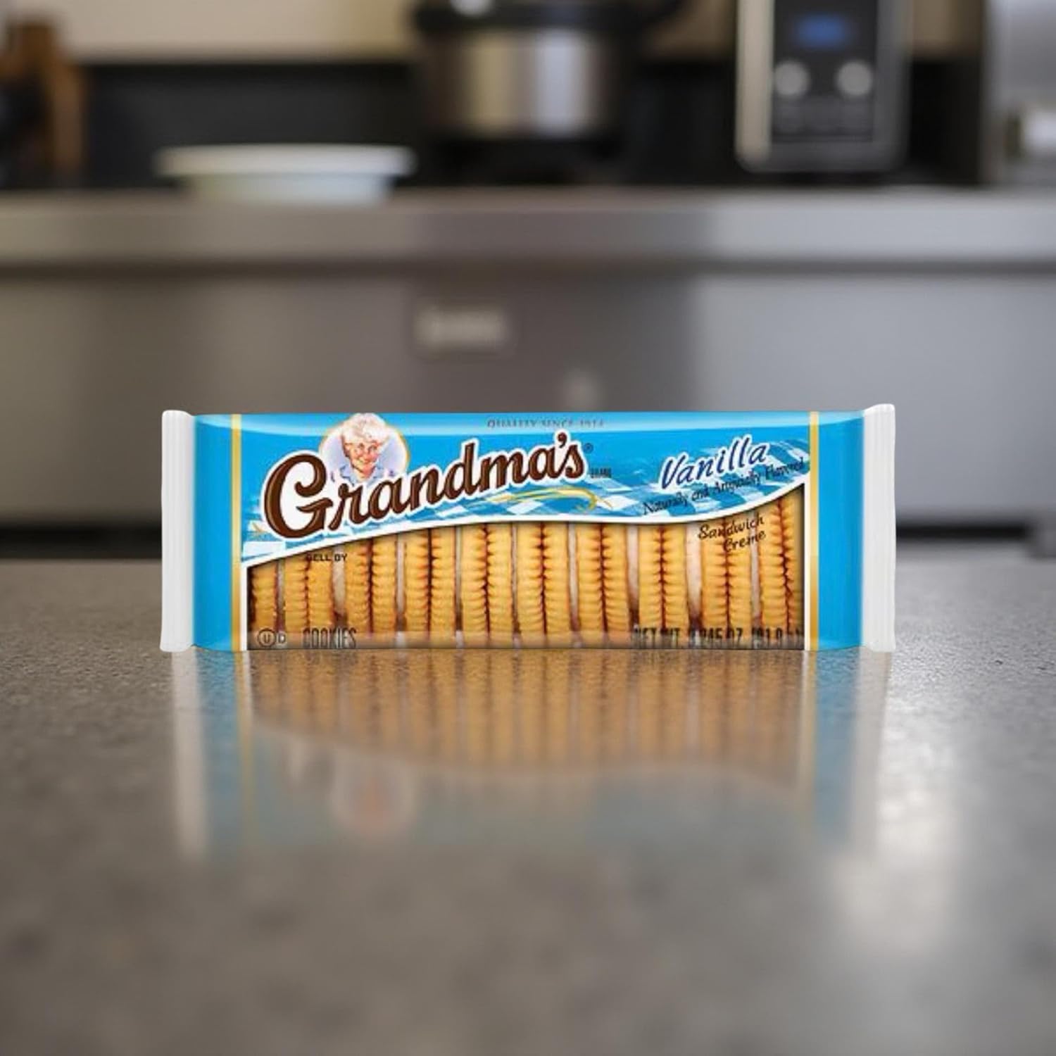 Grandma's Cookies, Vanilla Sandwich Creme, 3.245 Oz, 24 Pack