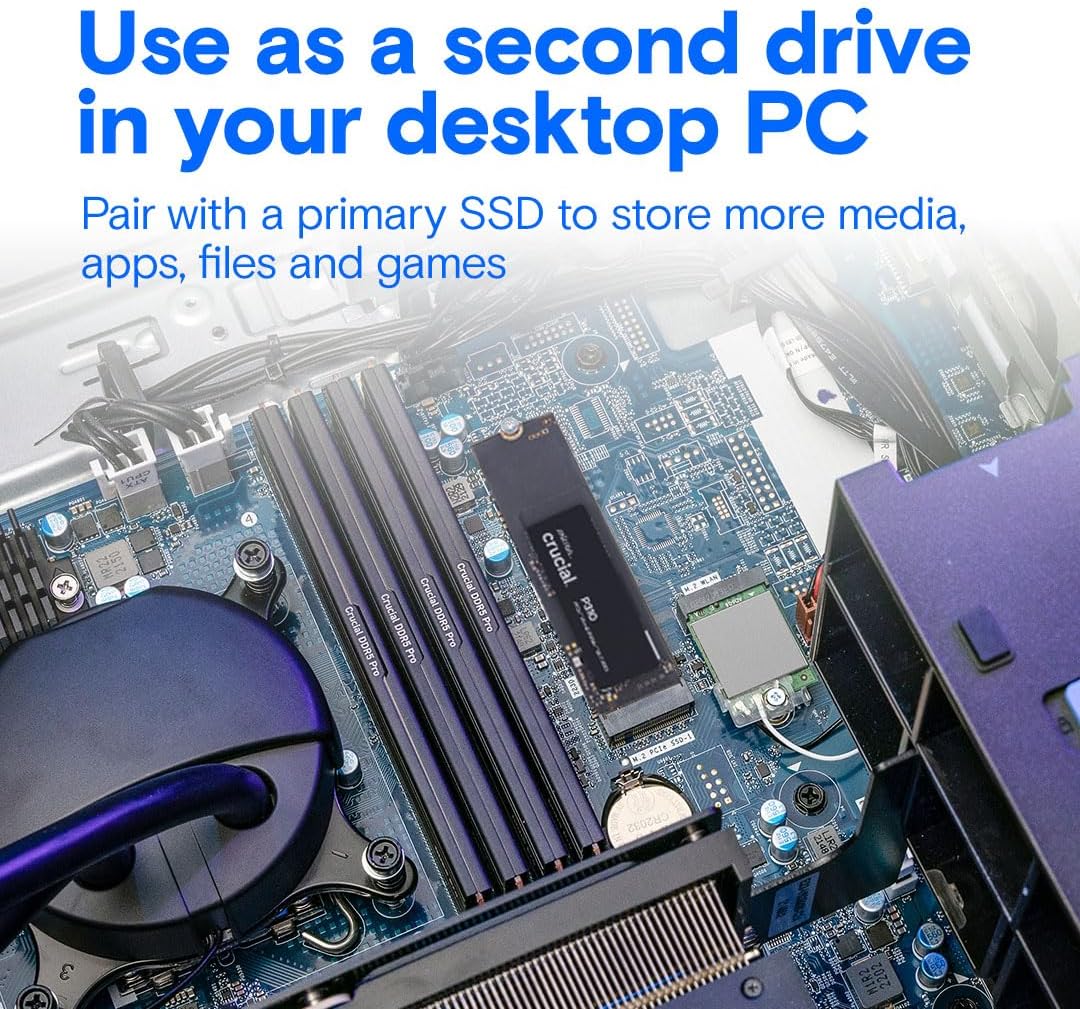 Crucial P310 1TB SSD, PCIe Gen4 NVMe M.2 2280, Up to 7,100MB/s, for Laptop, Desktop (PC), & Handheld Gaming Consoles, Includes Acronis Data Recovery Software, Solid State Drive - CT1000P310SSD801 - Image 5