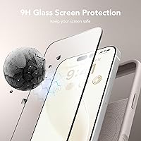 Vista 1536 de GONEZ Funda de silicona para iPhone 15 Pro Max, compatible con Magsafe, protector de cámara + protector de pantalla, forro de microfibra suave Negro