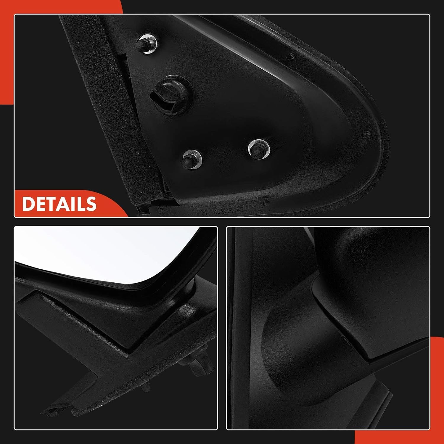 A-Premium Driver Side Manual Door Mirror - Compatible with Ford Explorer 1995-2001 - Non-Heated Manual Folding Black Outside Rear View Mirror - Replace# 5113228AA