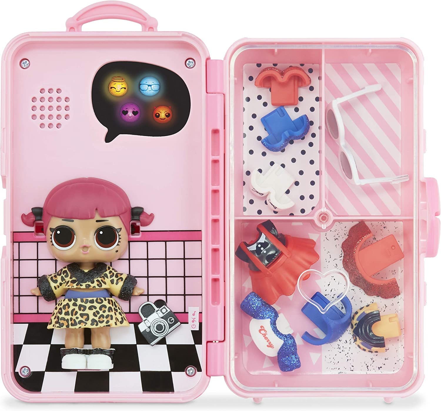 Knick Knack L.O.L Surprise Style Cherry Suitcase Mix and Fashions Interactive Light & Sound Surprise Electronic Playset Multi-Color for Kids UNbox 15+ Surprises| (B0BVJ19R8G) Amazon Price History, Amazon Price Tracker