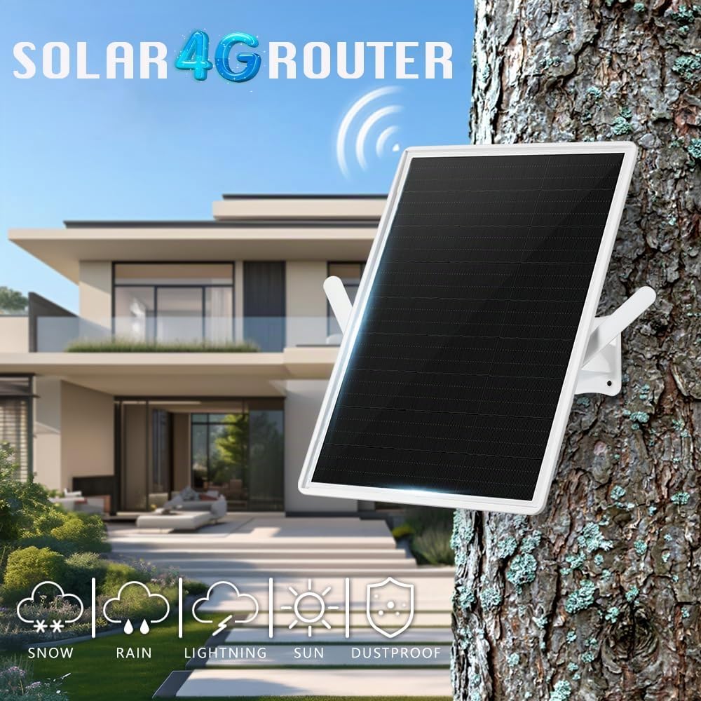4G LTE Router Solar Batterie Aussen mit SIM Karten,Kabellos 4G Mobiler WLAN Router Hotspot,WLAN 2.4GHz bis zu 150 Mbit/s,2 Externe Antennen,26000mAh Akku,Gilt für europäische Betreiber (15in)