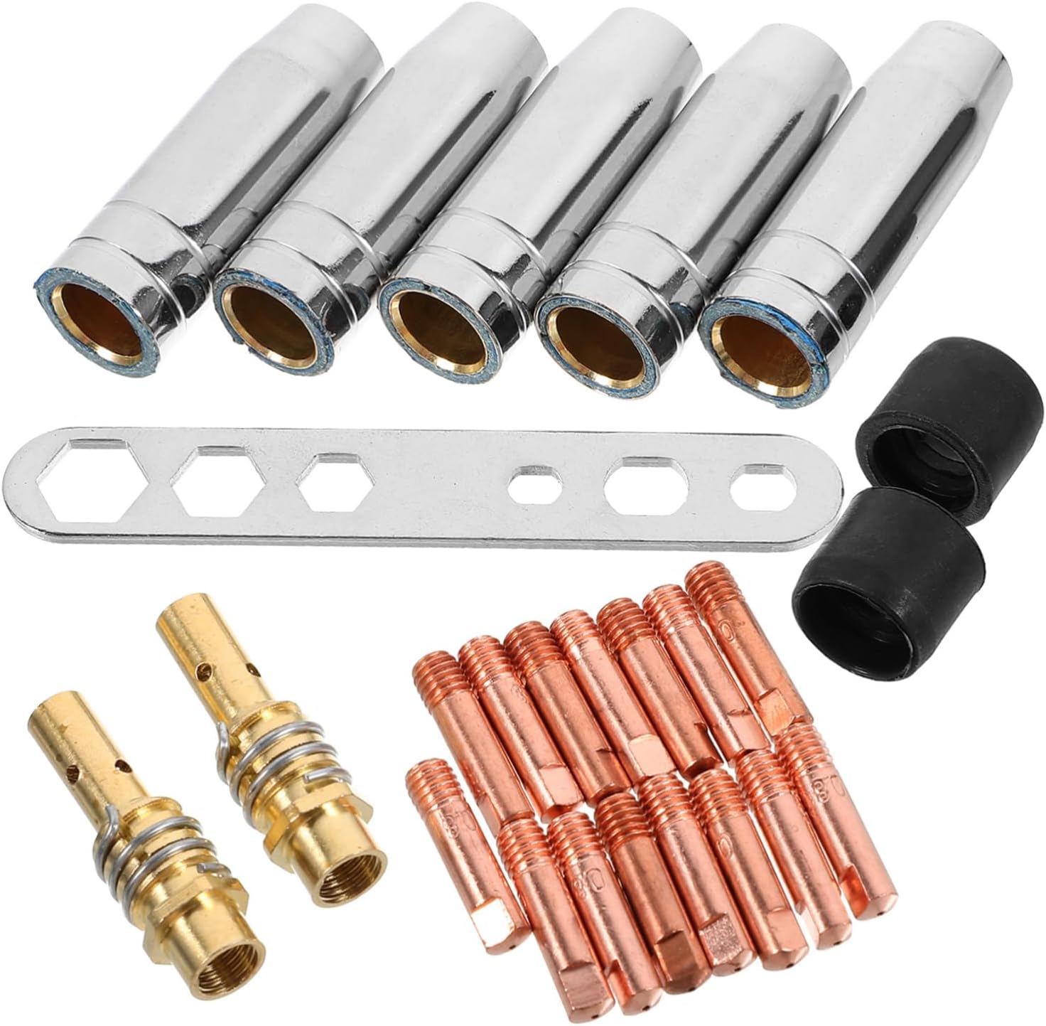 GARVALON Welding Torch Accessory Set Gas Lens Nozzle Tips Kit Protective Covers for MIG TIG Welding