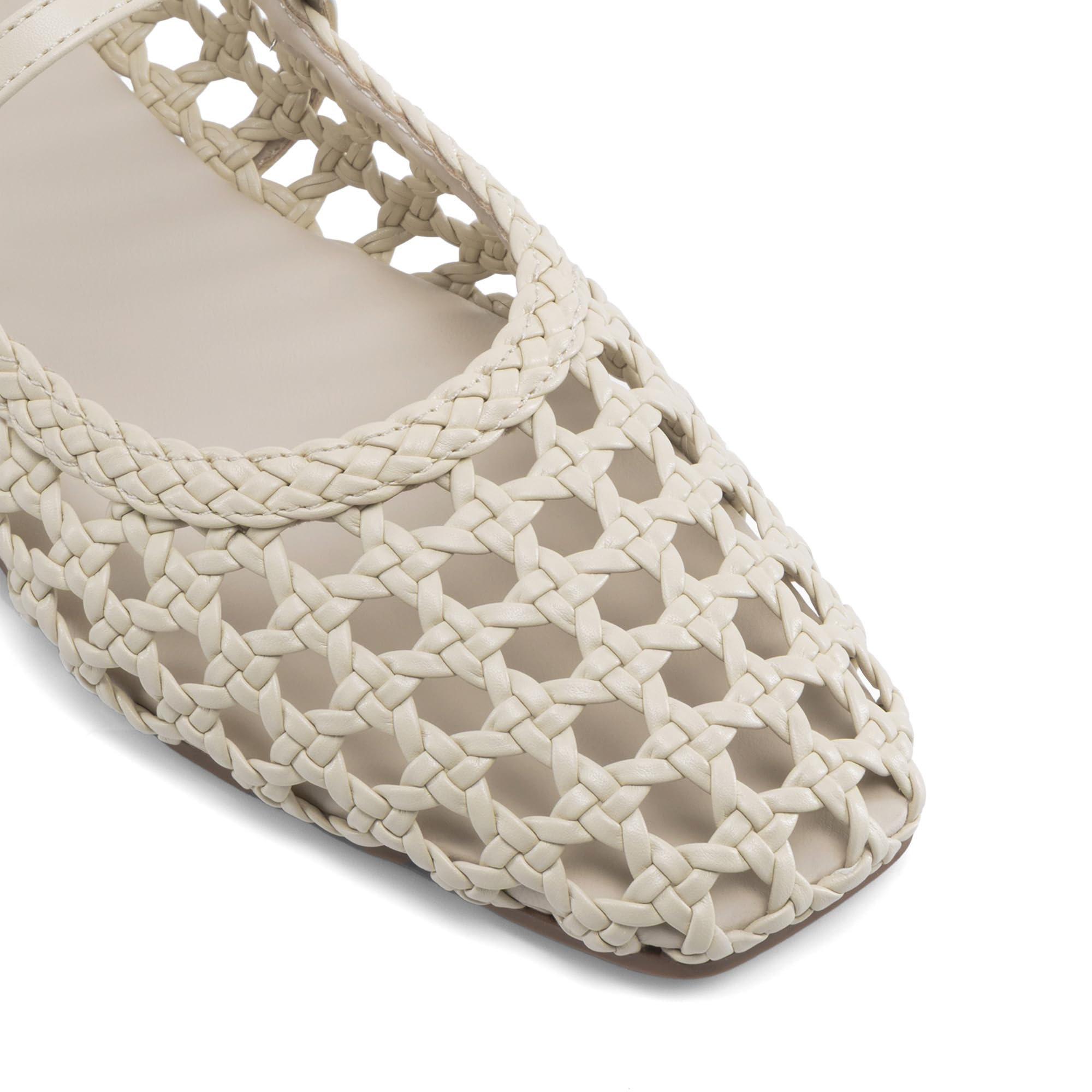 DREAM PAIRS Ballerinas Damen Woven Ballerinas Mary Jane Flats Elegante Bequeme mit quadratischer Zehenpartie für Arbeit Freizeit Reisen Alltag