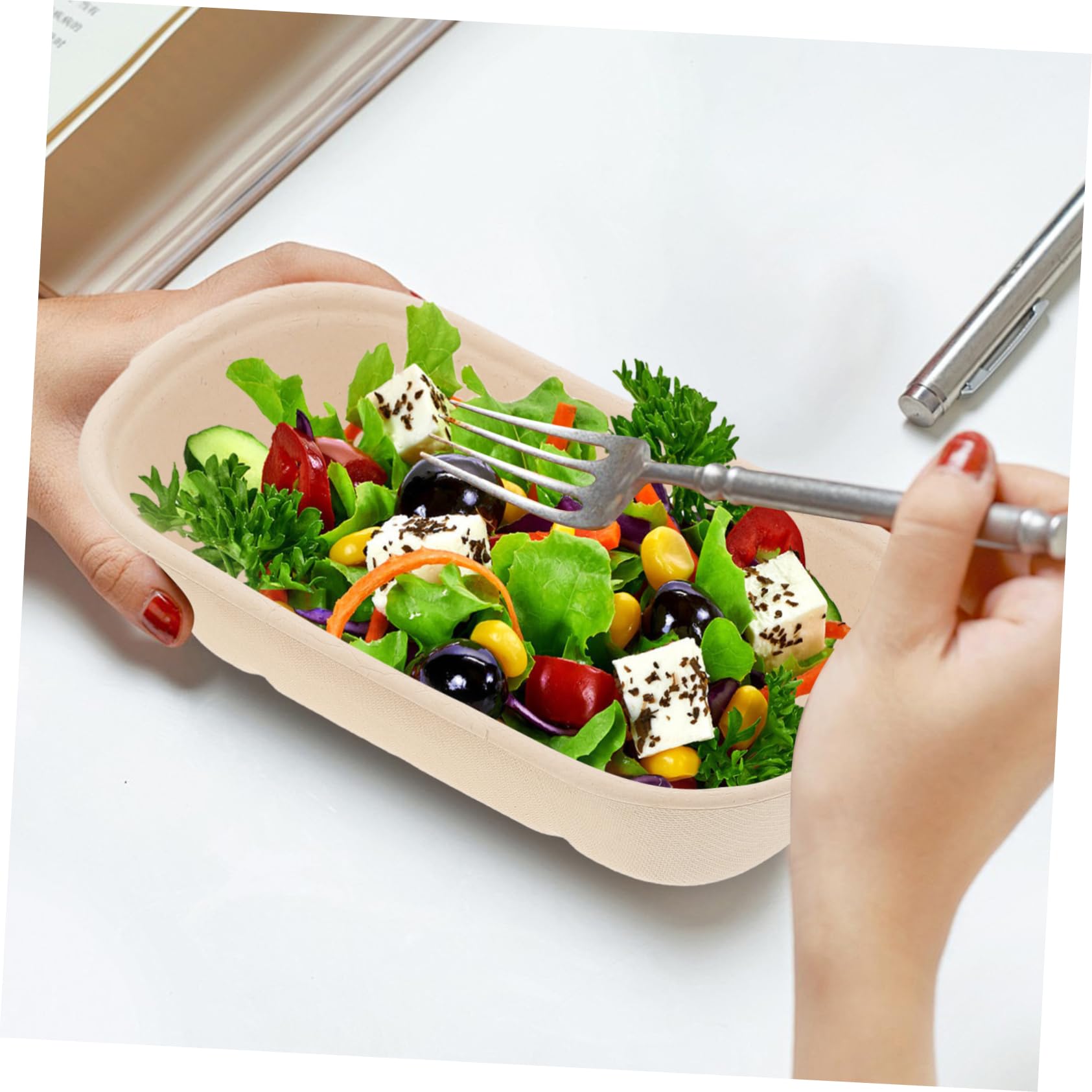 25 Set Carta Pulp per Takeout e Meal Prep per Insalate e Sushi