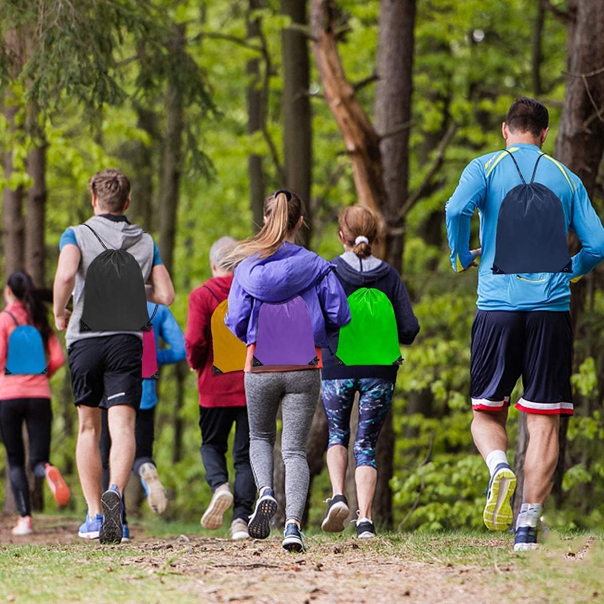 GoodtoU Drawstring Backpack 30 Pcs Draw String Sport Bag Bulk Gym Sack Drawstring Bag 10 Colors - Image 8