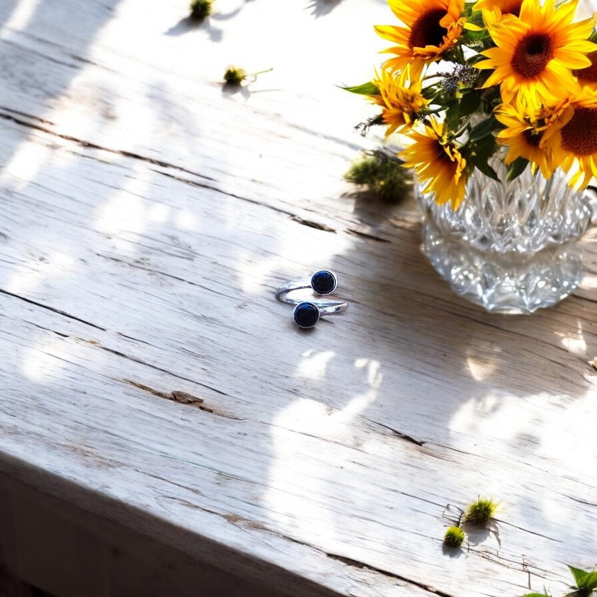 Bottled Up Designs Handmade, Bypass Ring, Recycled Vintage Bottles, Sterling Silver, Made in USA, Mothers Day, Birthday Gifts, Women, Anniversary