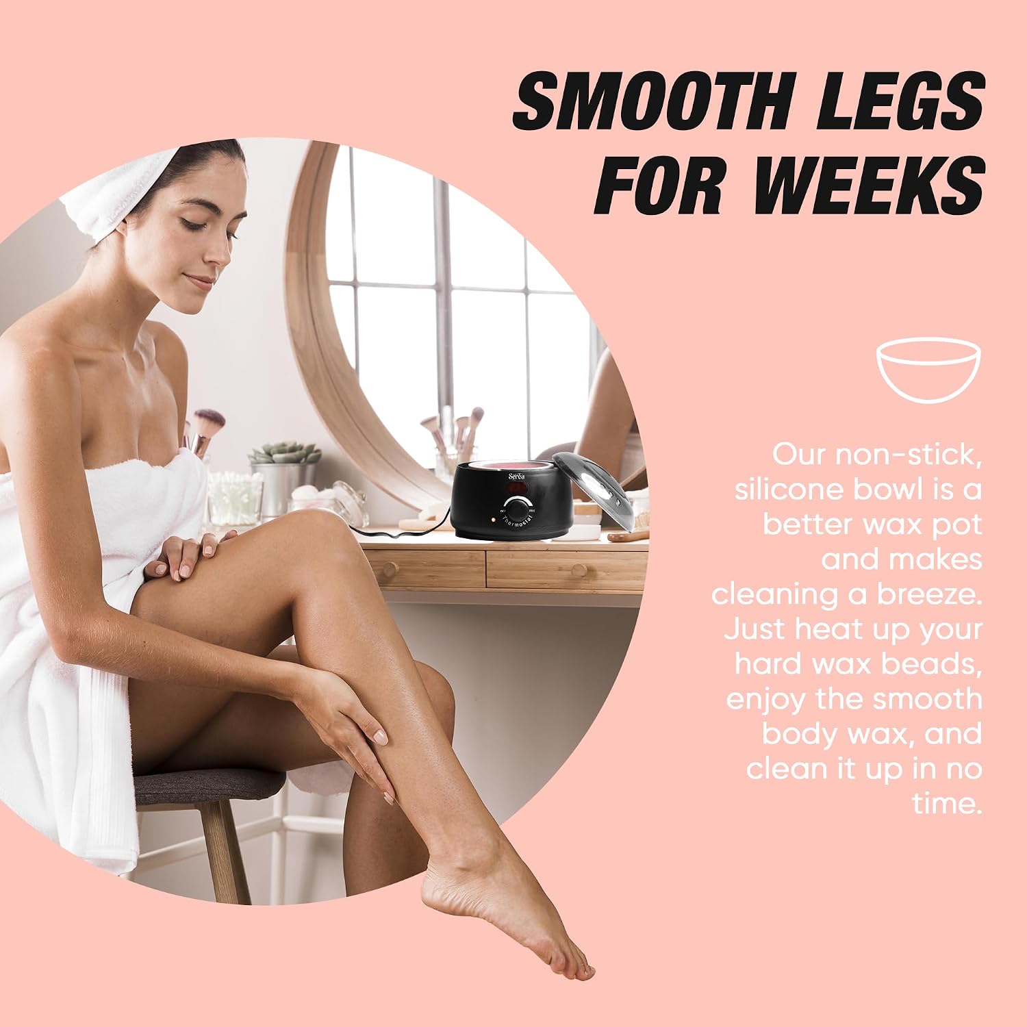 Digital Waxing Kit - Women Men Hard Wax Melt Warmer Kit for Hair Removal - Sensitive Skin, Eyebrows, Face, Underarms, Brazilian, Bikini, Legs