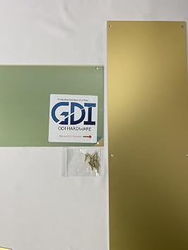 Don-Jo CPG Products - Metal Kick Plate, 6-inch Height, 3/64-inch Thick - Choose The Width for Your Door Brass Tone BT, 6 X 28, 90-6KP