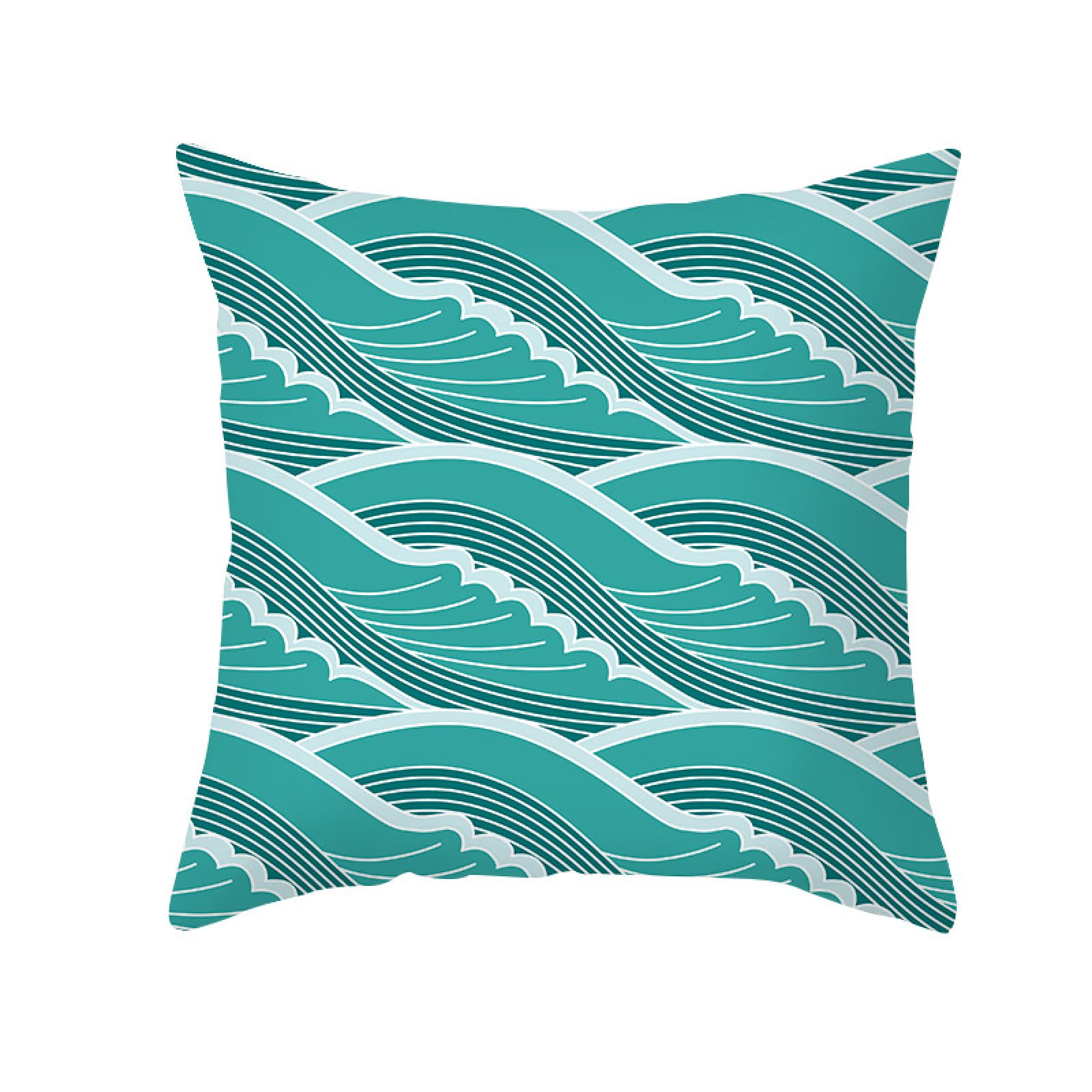 Cushion Covers Mint Green Lake Pillow Cases Soft Linen Cushions with Covers Included Washable Sofa Cushions with Invisible Zip Pillowcase Breathable Pillow Cover 50x50 Cushion Cover 1 Pack
