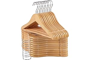 ELONG HOME Baby Wooden Hangers - 20 Pack Solid Wood Hangers for...