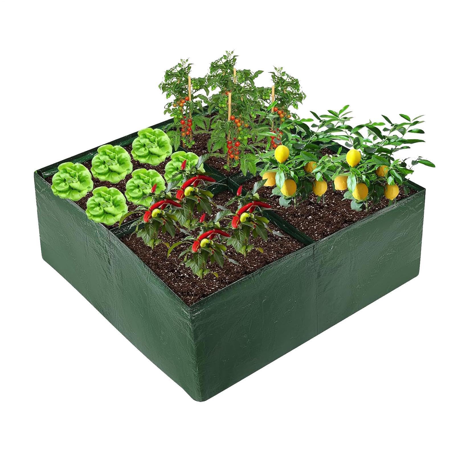 Bolsas de cultivo rectangulares para zanahorias y contenedor de tela transpirable para huerto