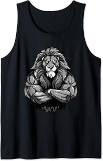 Lion Workout Beast Bodybuilding Muscles Gym Tank Top