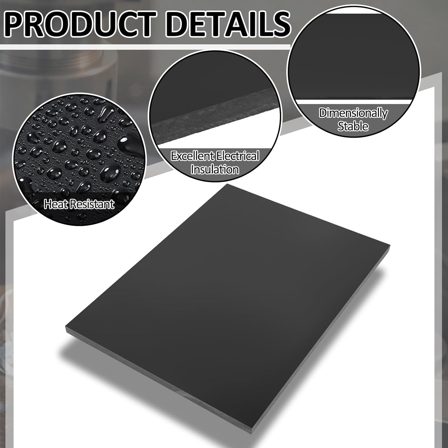 1 Piece 11" x 15" x 1/2" Bakelite Phenolic Sheet Resin Laminated Plate Board Flat Plate Sheet PCB for Electrical and Electronic Fixtures, DIY and Crafts (Black)