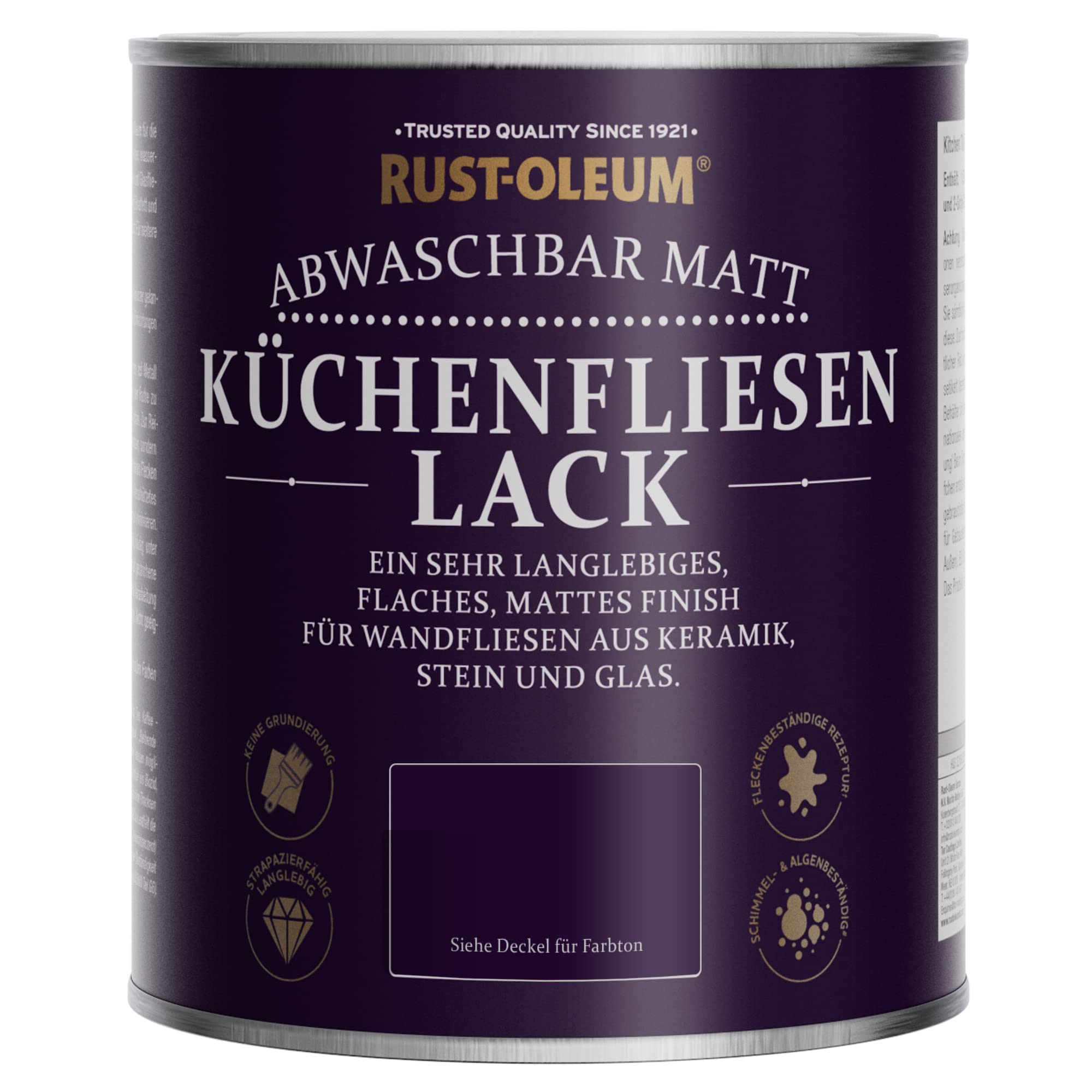 Rust-Oleum abwaschbare Küchenfliesenlack in beige mit Matt Finish - Karamell 750ML