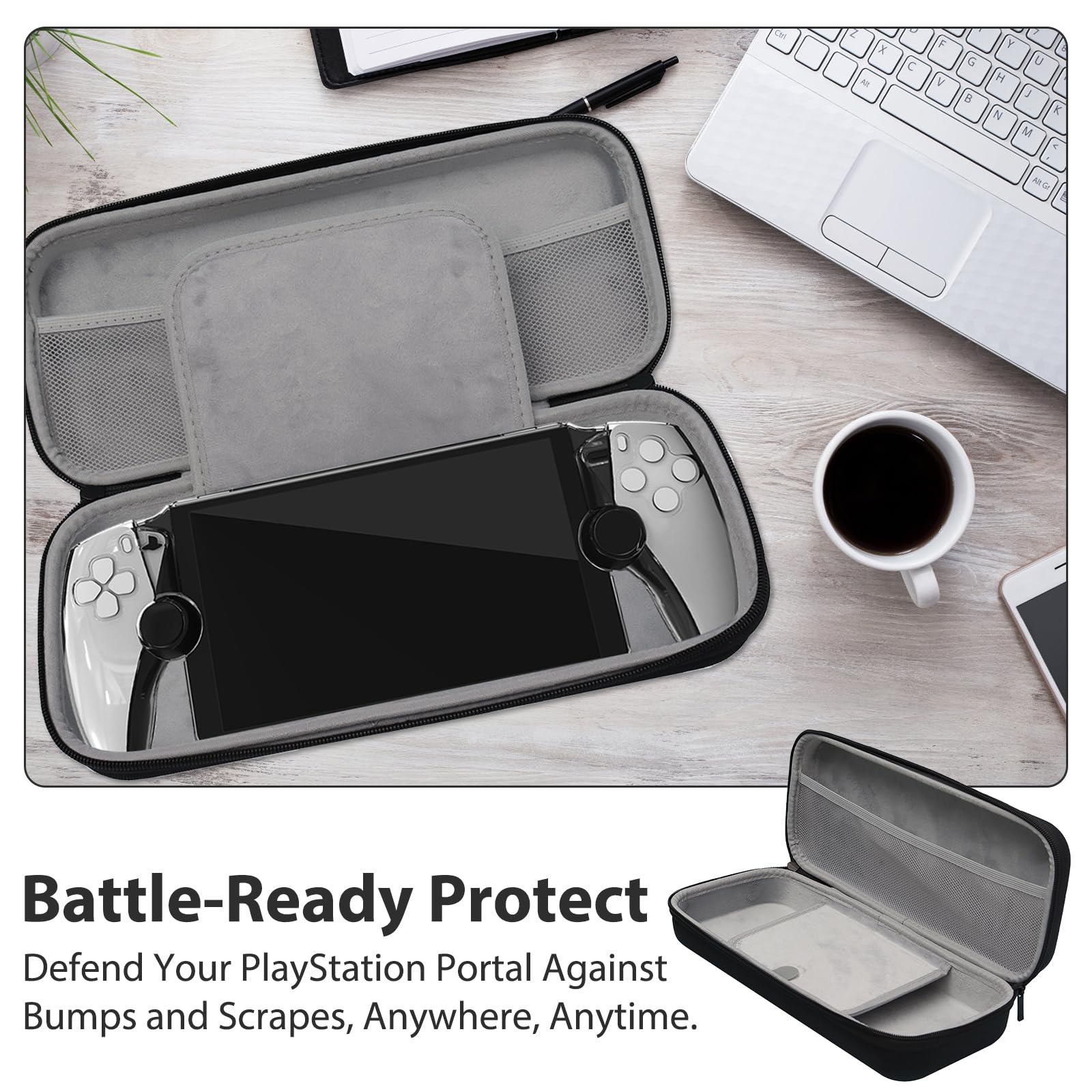 Custodia Rigida da Viaggio per PS Portal Nera, Custodia da Trasporto per Console PS5 Portal