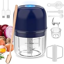 Sponsored You’re seeing this ad based on the product’s relevance to your search query.Learn more about this advertisement BlumWay 2 in 1 Electric Garlic Chopper, Mini Chopper with Egg Beater, Food Chopper Meat Grinder, Portable Onion Cutter for Vegetables, Fruits, Garlic, 250+250ml (Blue)