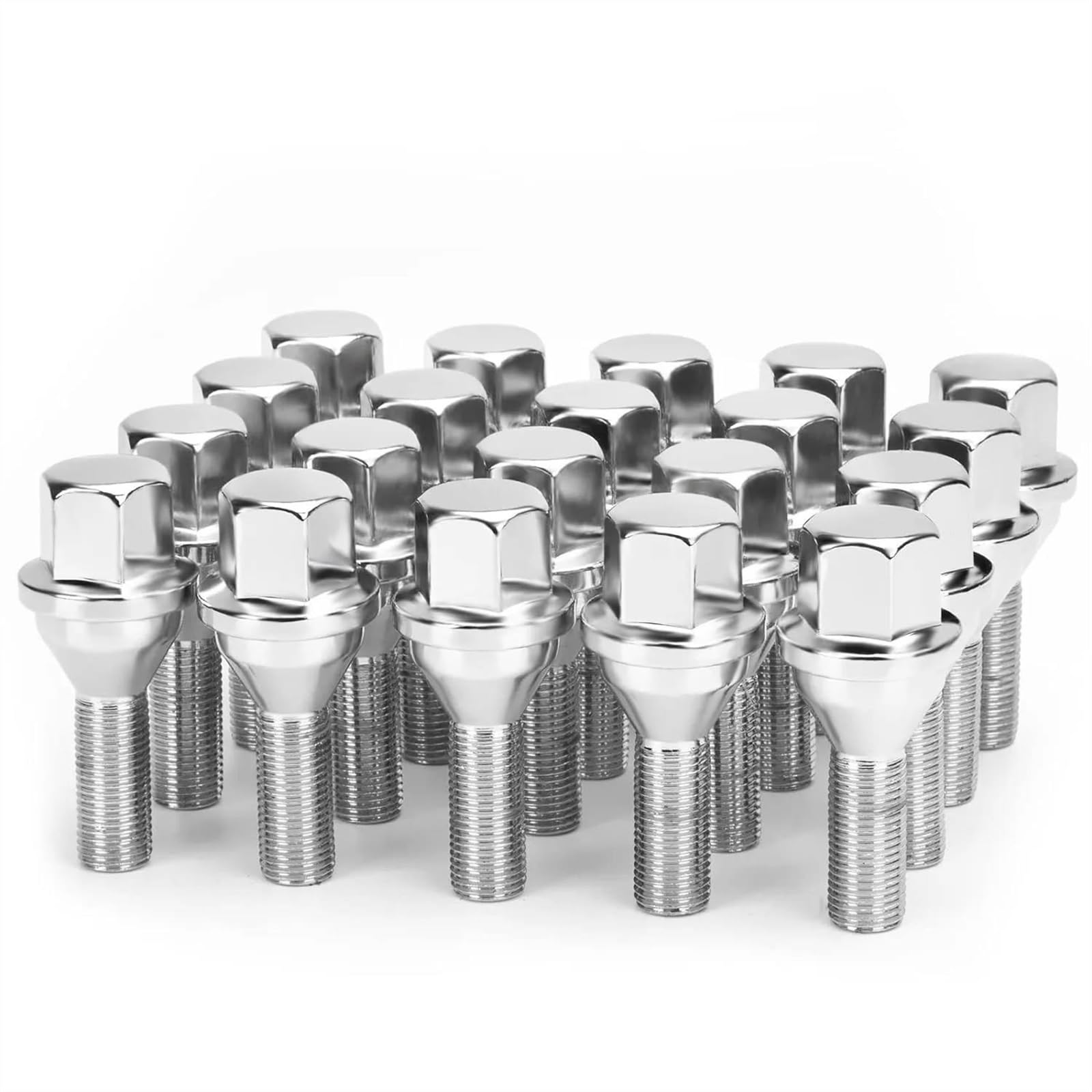 MObyat Radschrauben Kompatibel Mit Jeep Für Cherokee Und Compass - 20 Stück, 12 X 1,25, 28 Mm Schaftlänge, Sechskant 17 Mm - 53182366