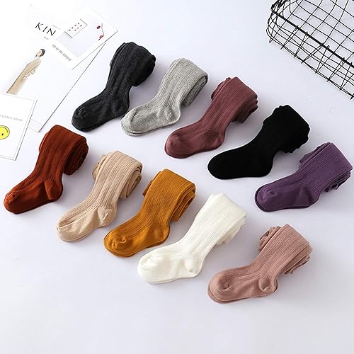 Miniatura 9 de Zando Medias de bebé acogedoras de algodón cálido de punto trenzado para invierno mallas suaves para bebés leggings para recién nacidos medias