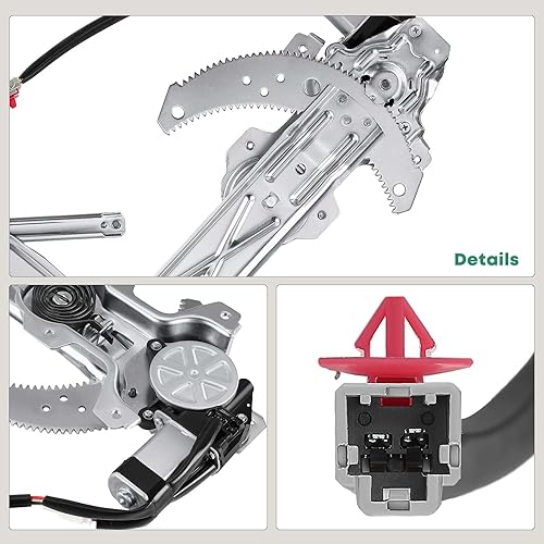 Miniatura 8 de YHTAUTO Elevalunas eléctrico delantero derecho del lado del pasajero con motor para Honda Accord 1998-2002 Coupé