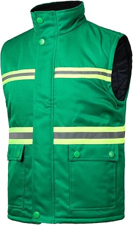 Winter Safety Vest for Men Hi Vis Insulated Utility Vest Padded Reflective Work Vests
