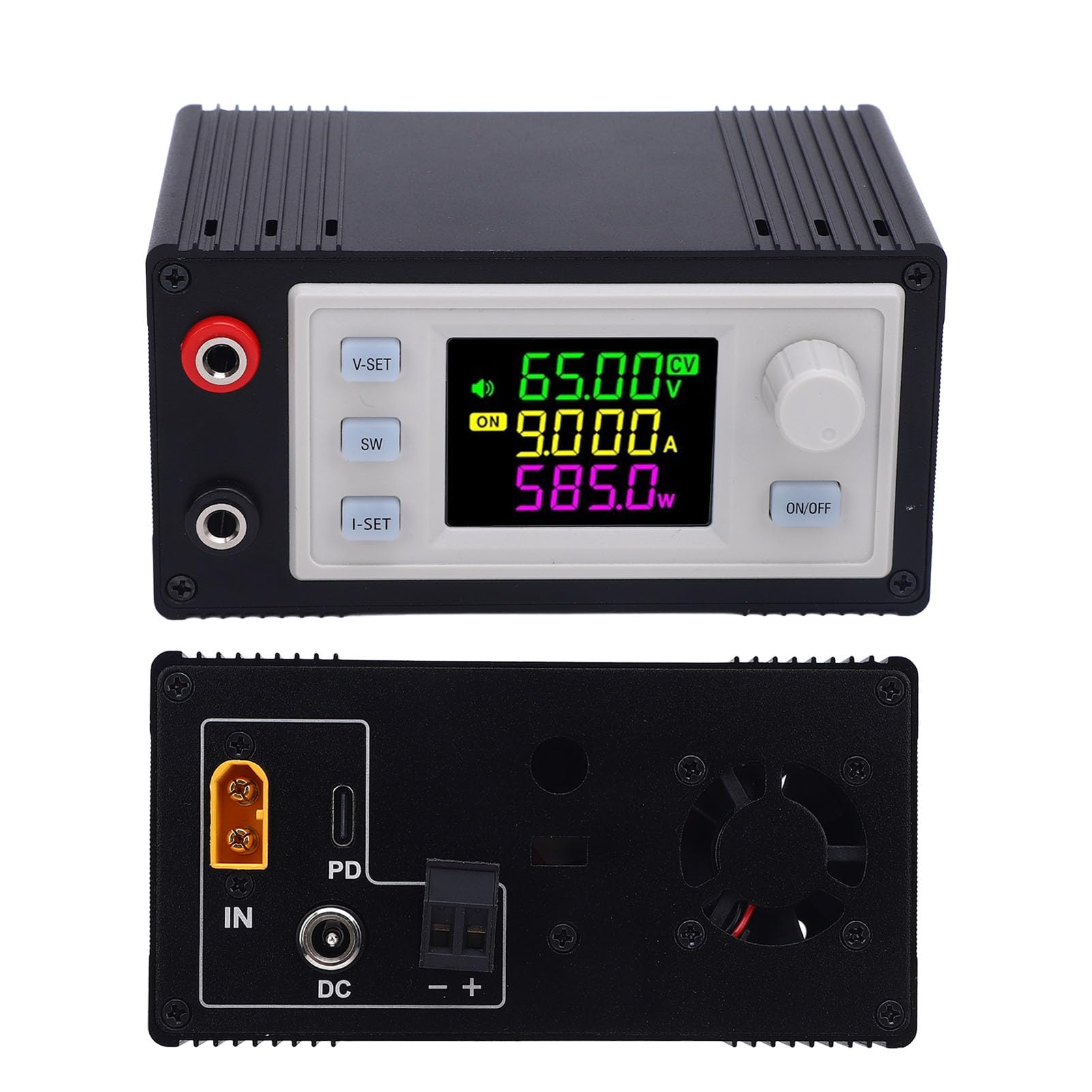 Emoshayoga Regolatore di Tensione Regolabile da CC a CC Uscita Efficiente da 585 W per Driver LED Alimentatore da Laboratorio, Materiale ABS