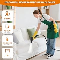 AWKAQUN 2500W Kézi Gőztisztító 4.5 Bar Nyomás 1200ml Tartály 6 Fokozat 4
