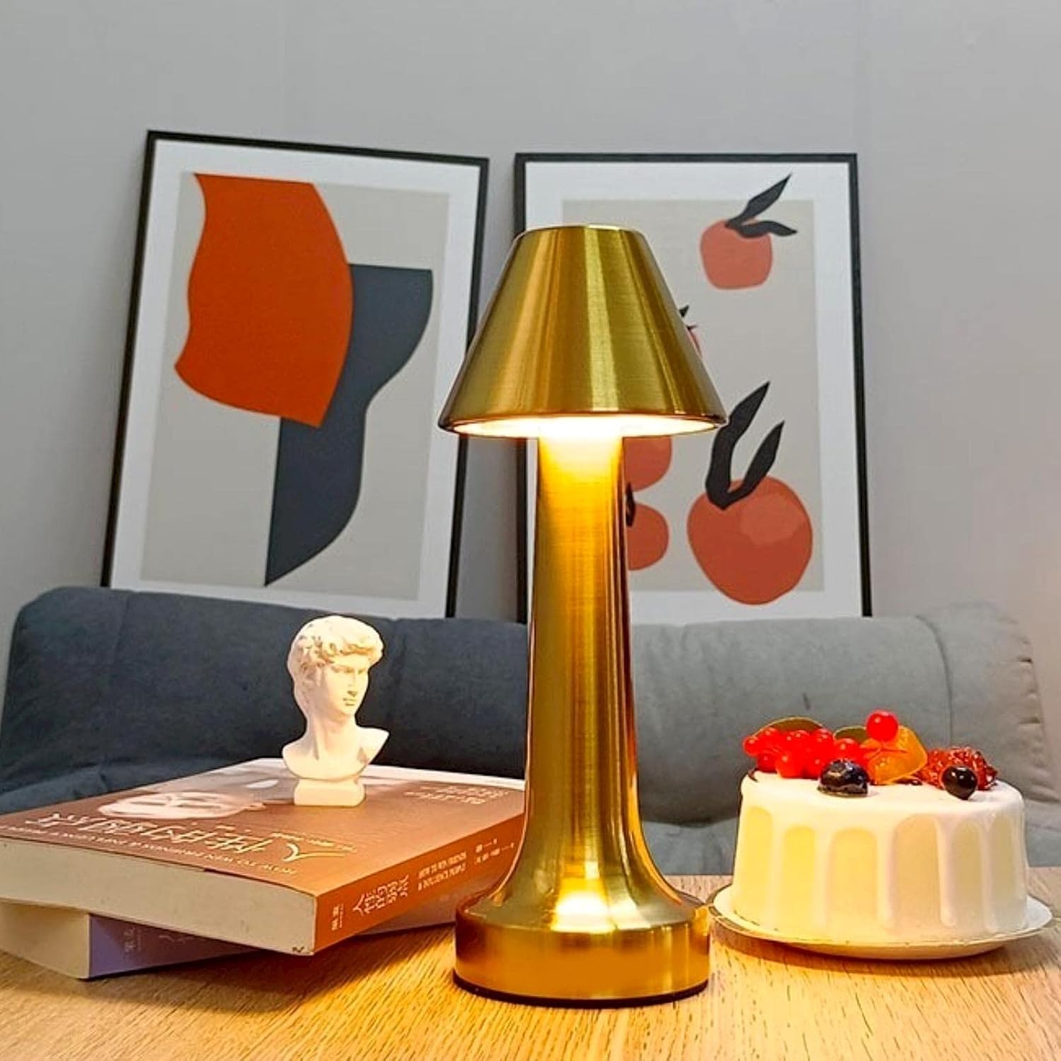 Cordless Table Lamps, Battery Operated Bedside Lamp Rechargeable Nightstand Light Small Touch Lamps Portable LED Night Light for Living Room, Bedroom, Office, Restaurant image 4