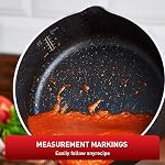 T-fal Signature 9pc Cookware Set, Non Stick pots and Pans, Non Toxic Cookware Set, Thermo-spot Heat Indicator, Dishwasher Safe, Black